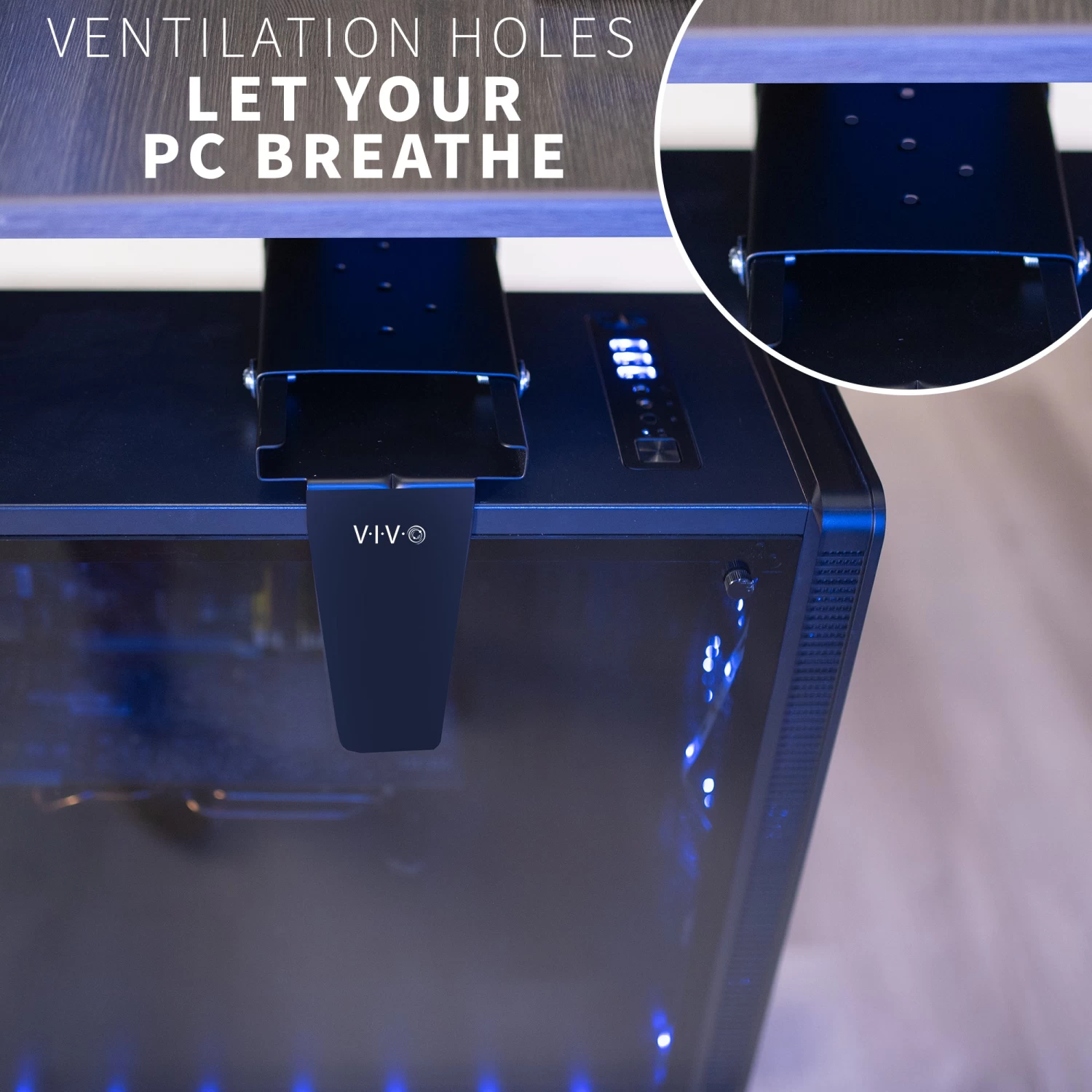 Under Desk Leg Clamp PC Mount - Image 11