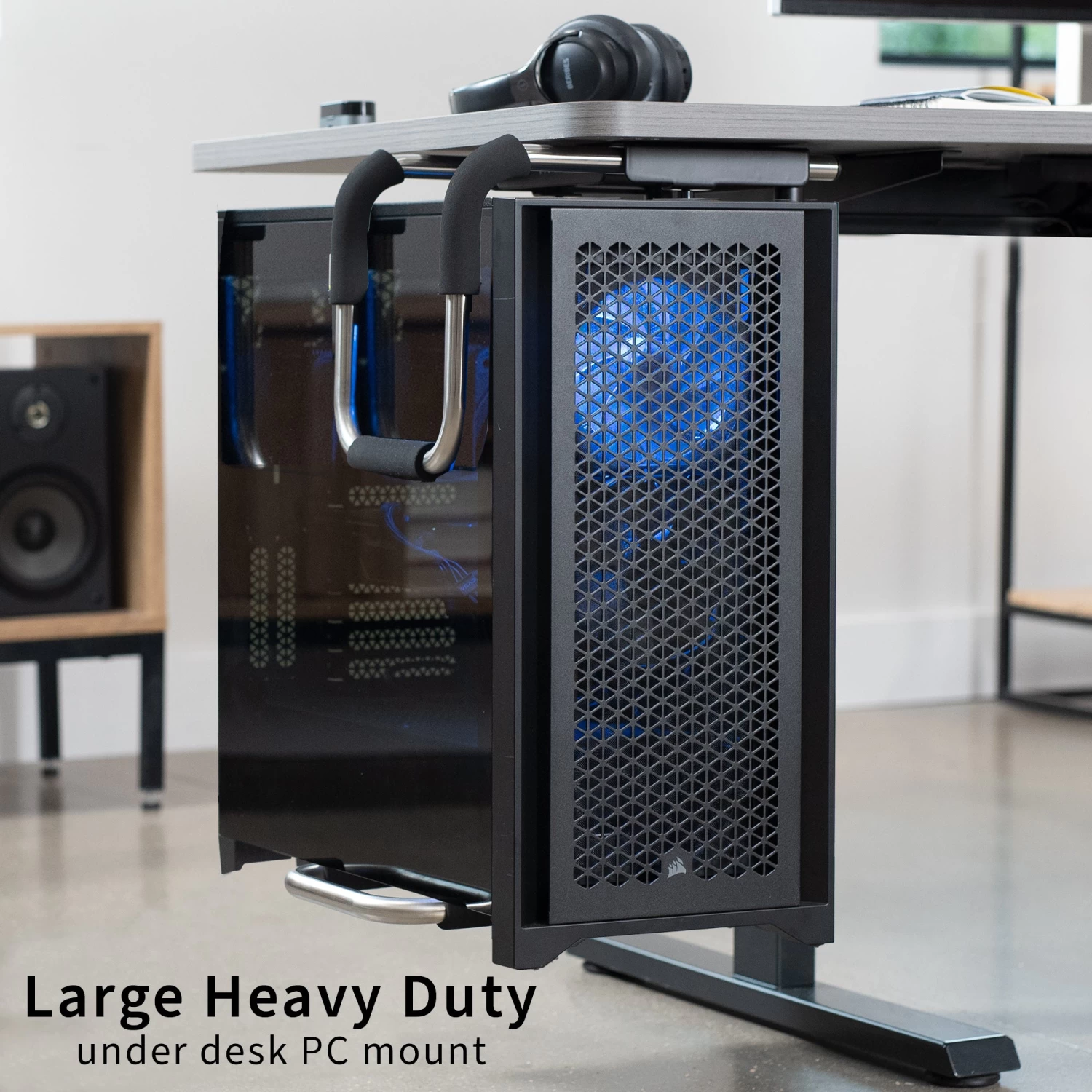 Large Heavy Duty Under Desk PC Mount - Image 2