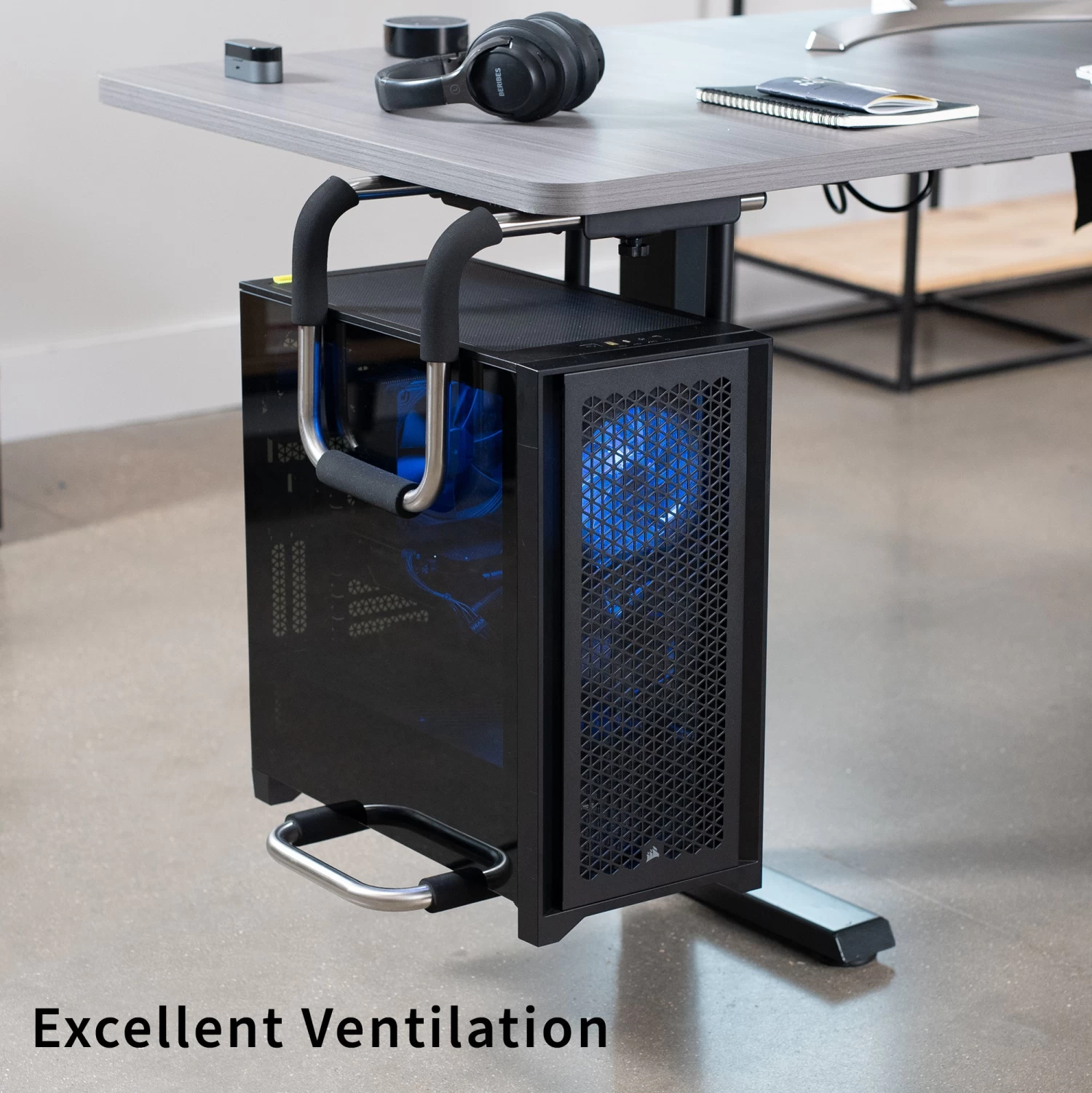 Large Heavy Duty Under Desk PC Mount - Image 7