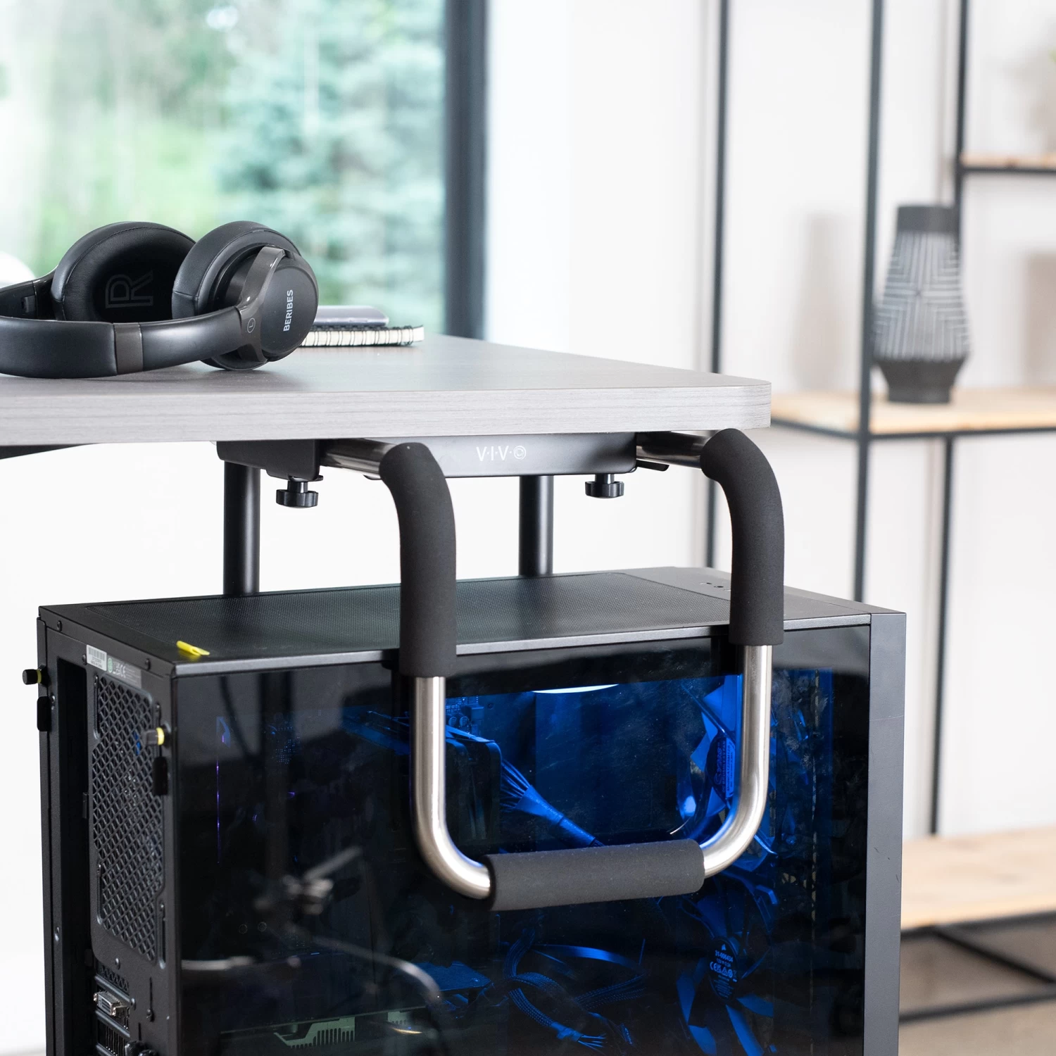 Large Heavy Duty Under Desk PC Mount - Image 8