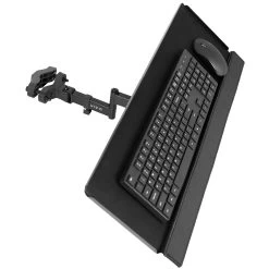Black Pole Mount Tilting Keyboard Tray