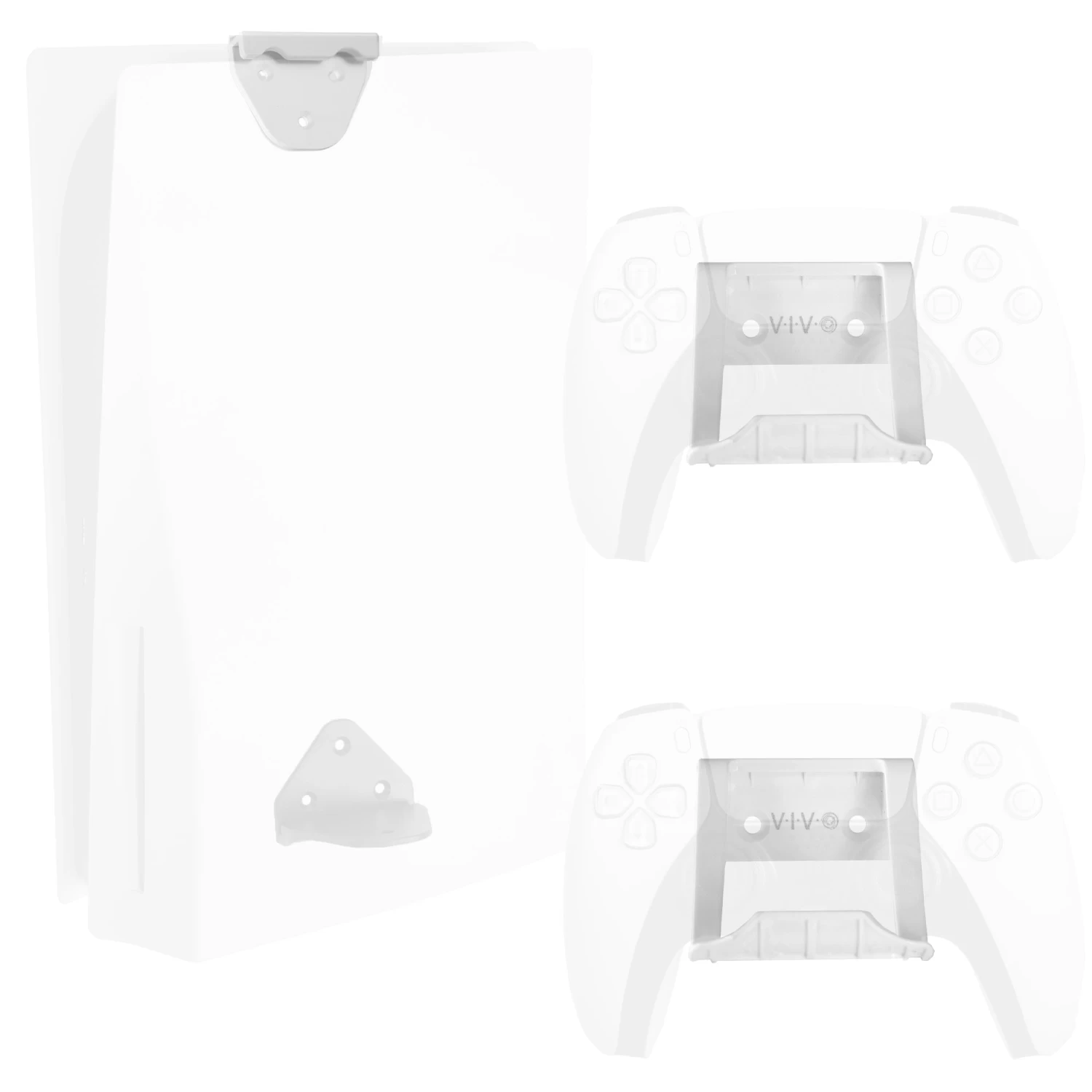 2-in-1 (Wall & Desk) Mount Designed For PS5 + 2 Controller Mounts - Image 10