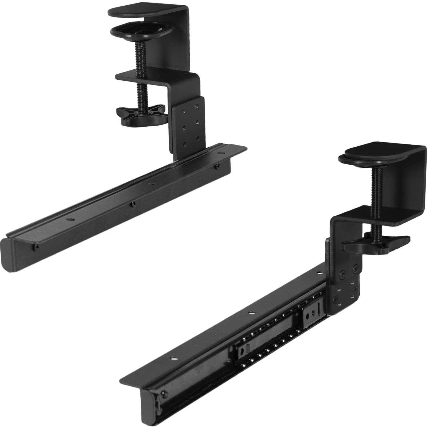 Height Adjustable Clamp And Rail Set For Custom Wood Tray (2 Pack)