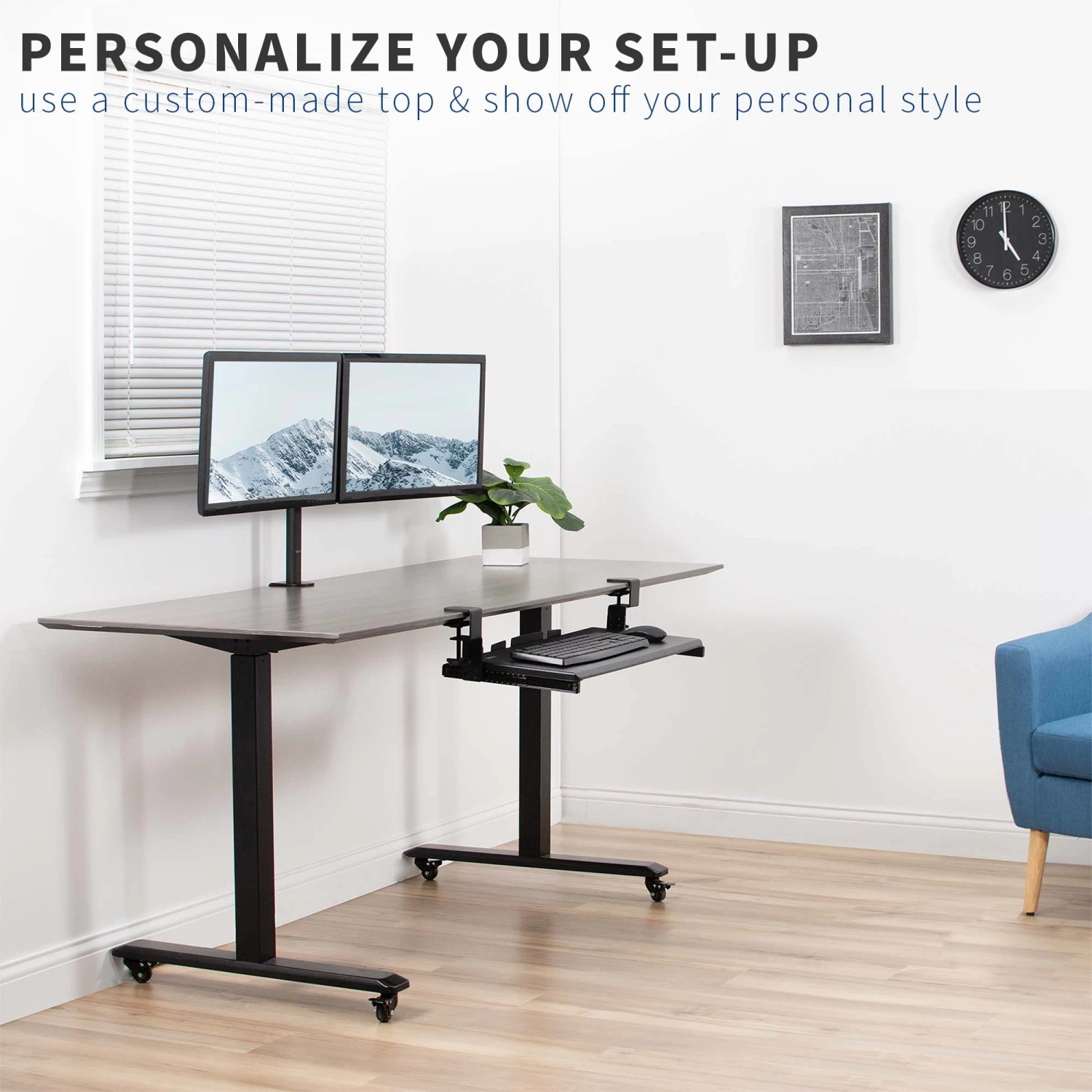 Height Adjustable Clamp And Rail Set For Custom Wood Tray (2 Pack) - Image 4