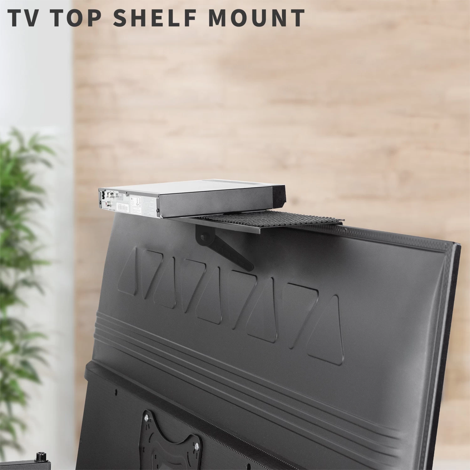 Black 12" X 5" Top Shelf TV Mount - Image 3
