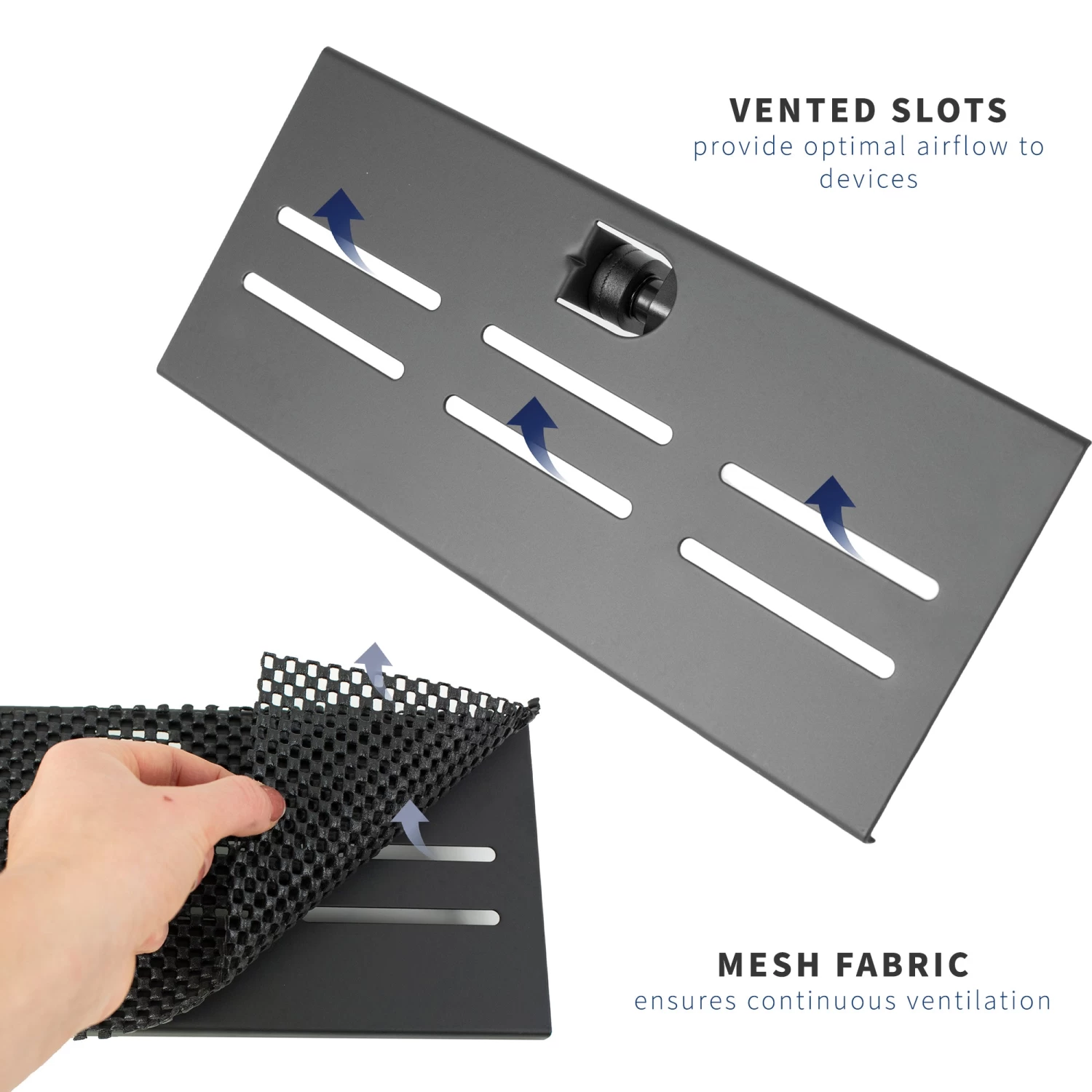 Black 12" X 5" Top Shelf TV Mount - Image 4