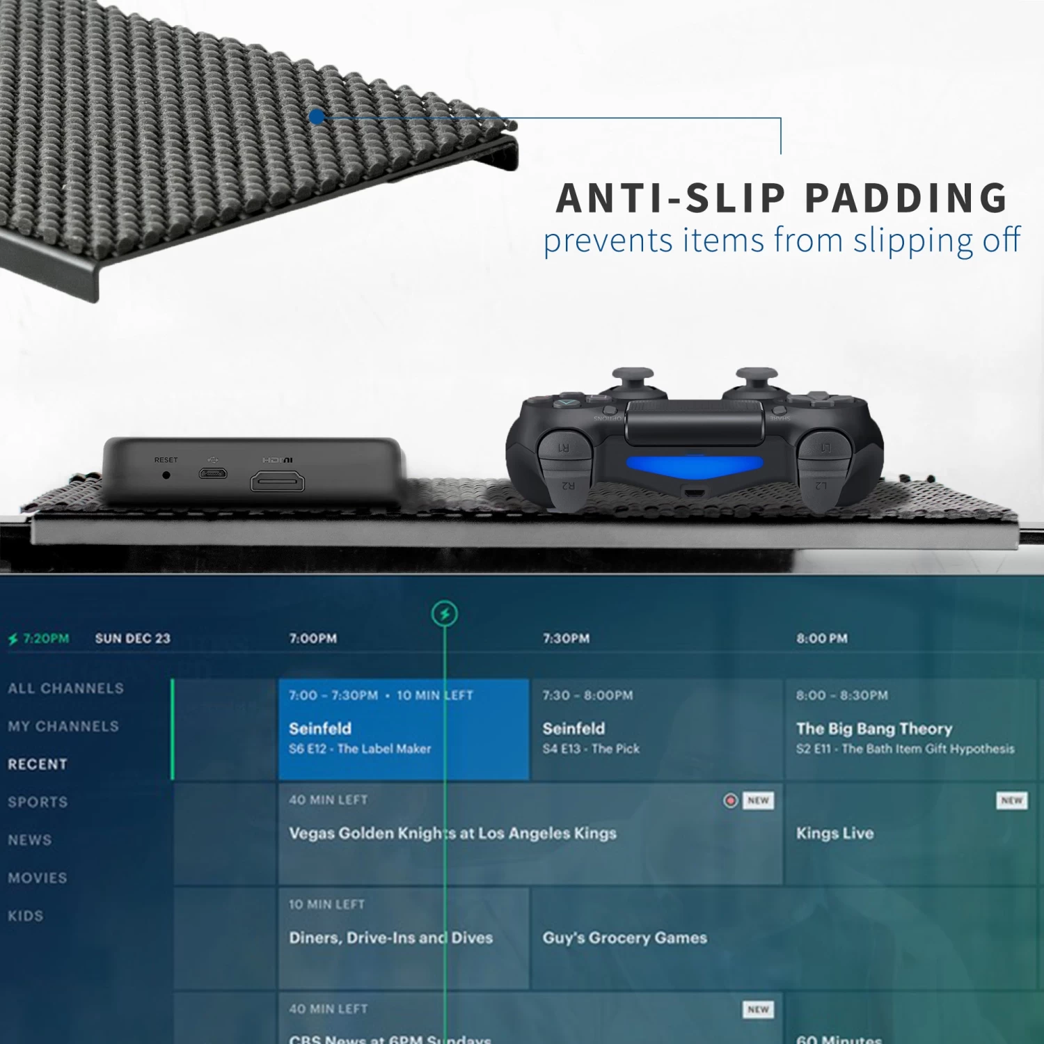 Black 12" X 5" Top Shelf TV Mount - Image 6