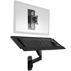 Single Monitor Wall Mount + Keyboard Tray Wall Mount