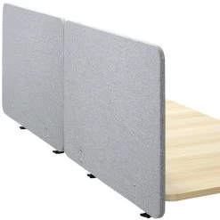Gray Clamp-on Desk Privacy Panels (x2)