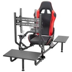Racing Simulator Cockpit With TV Mount & Shelf Kit
