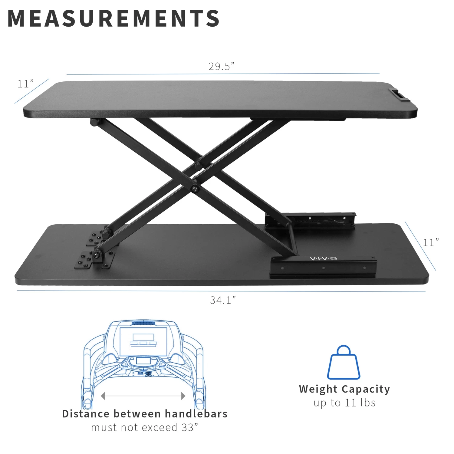 30" Laptop Tray Treadmill Desktop Riser - Image 4