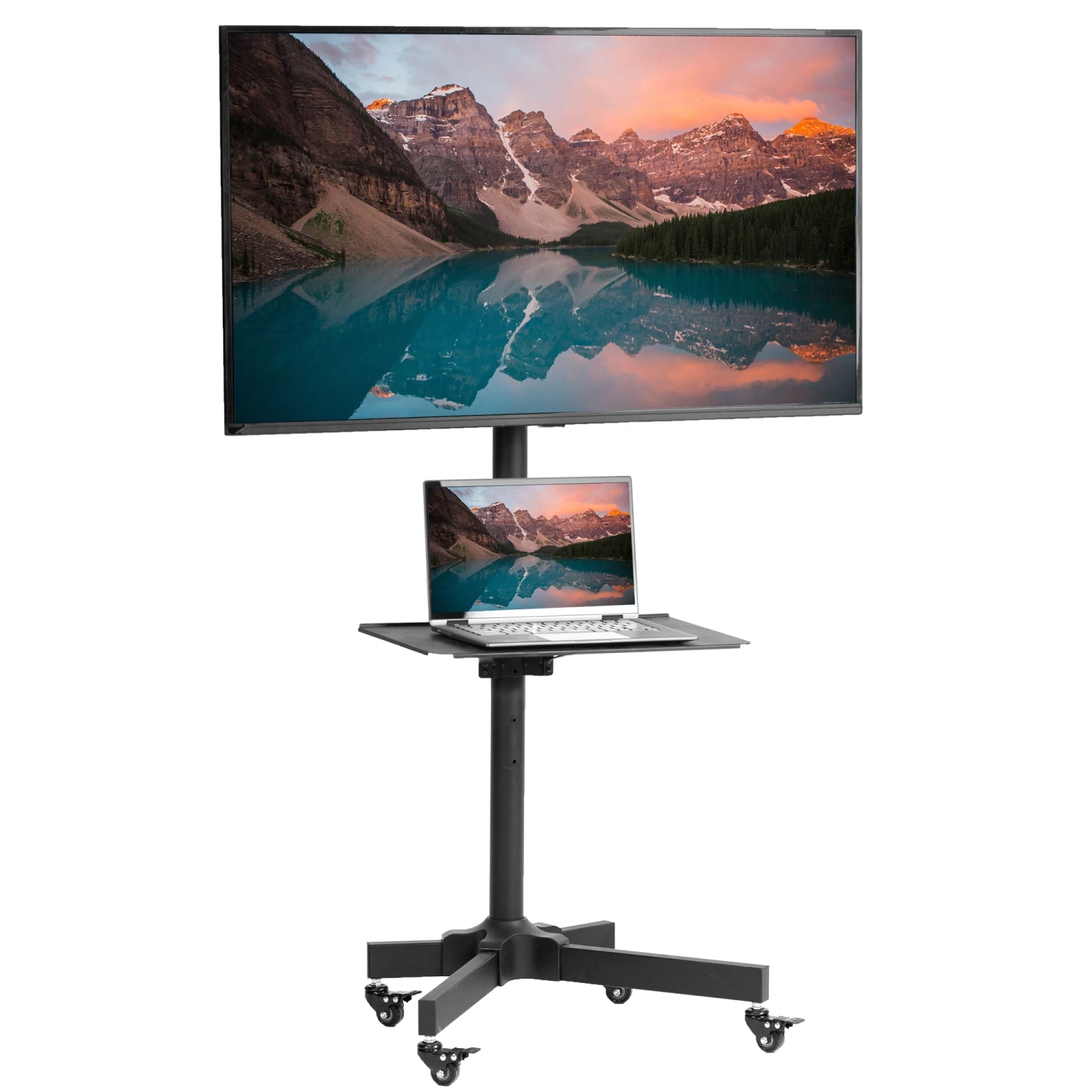 Black TV Cart For 13" To 60" Screens