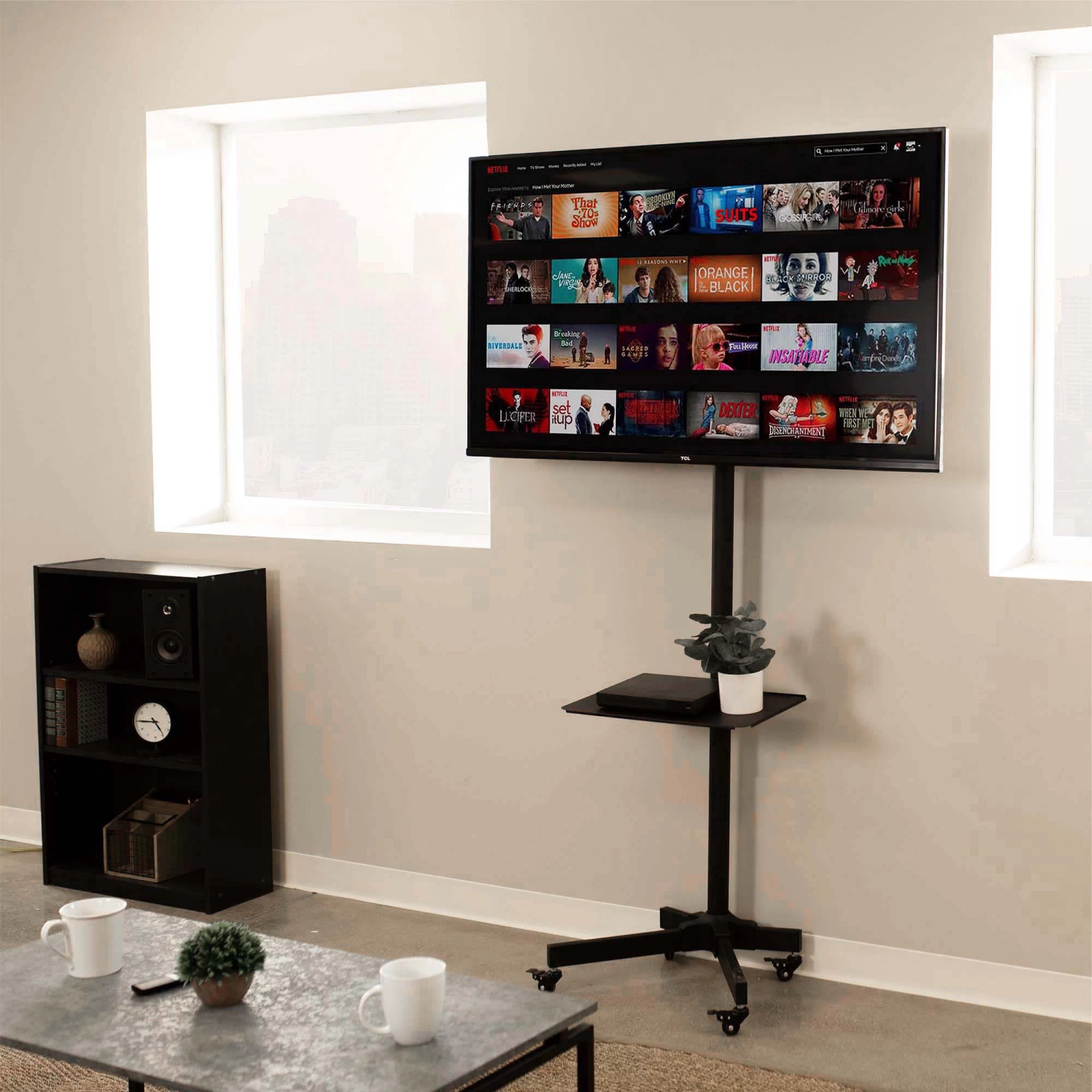 Black TV Cart For 13" To 60" Screens - Image 8