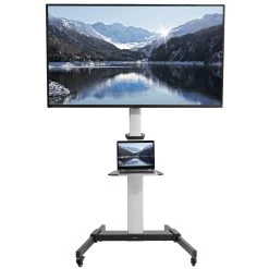 Silver TV Cart For 32" To 83" Screens