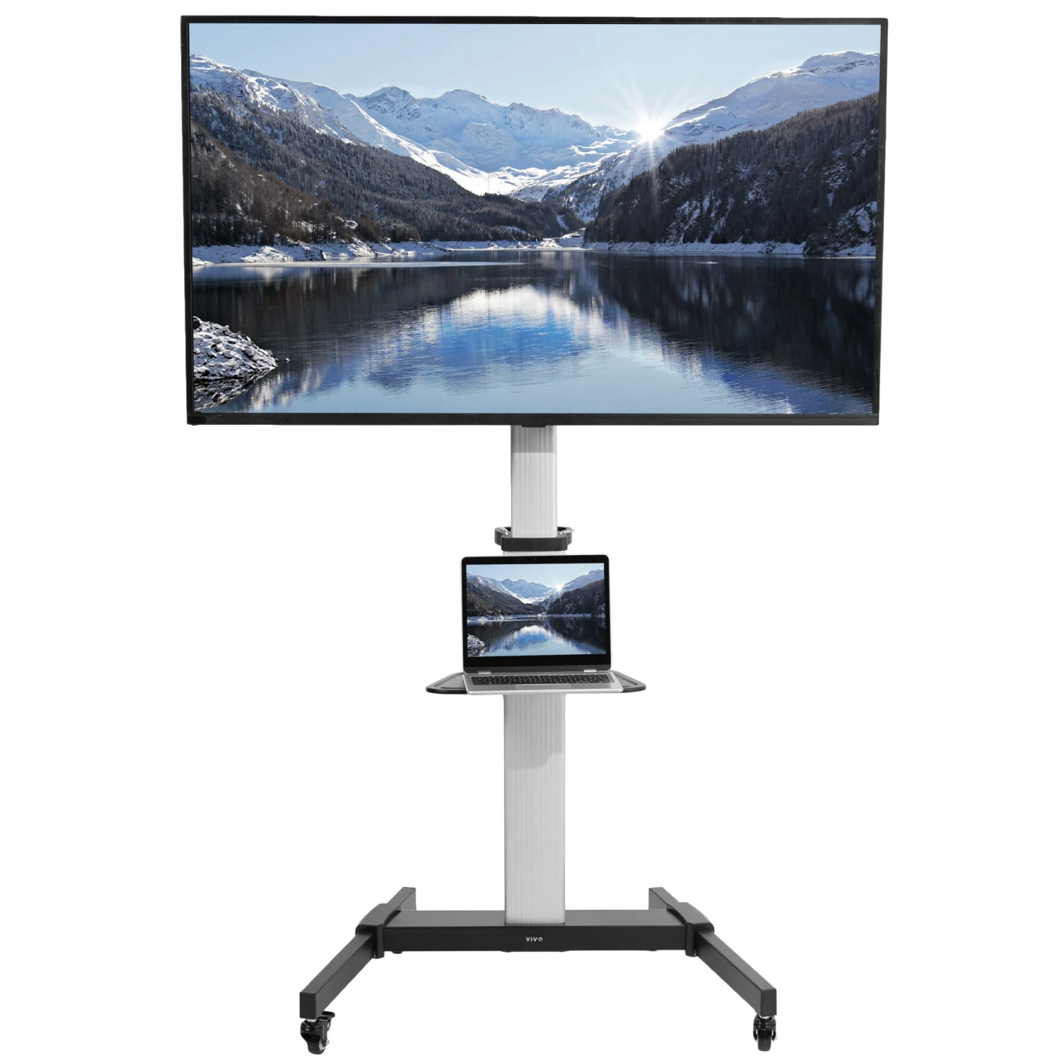 Silver TV Cart For 32" To 83" Screens