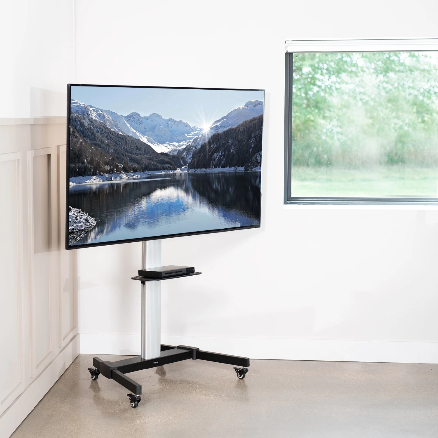 Silver TV Cart For 32" To 83" Screens - Image 5