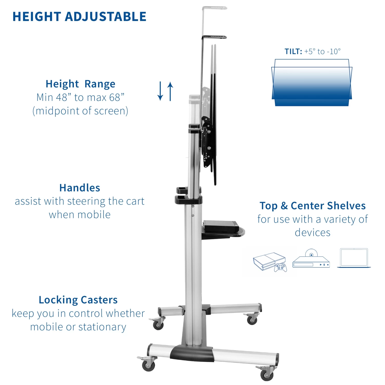 TV Cart For 32" To 100" Screens - Image 4