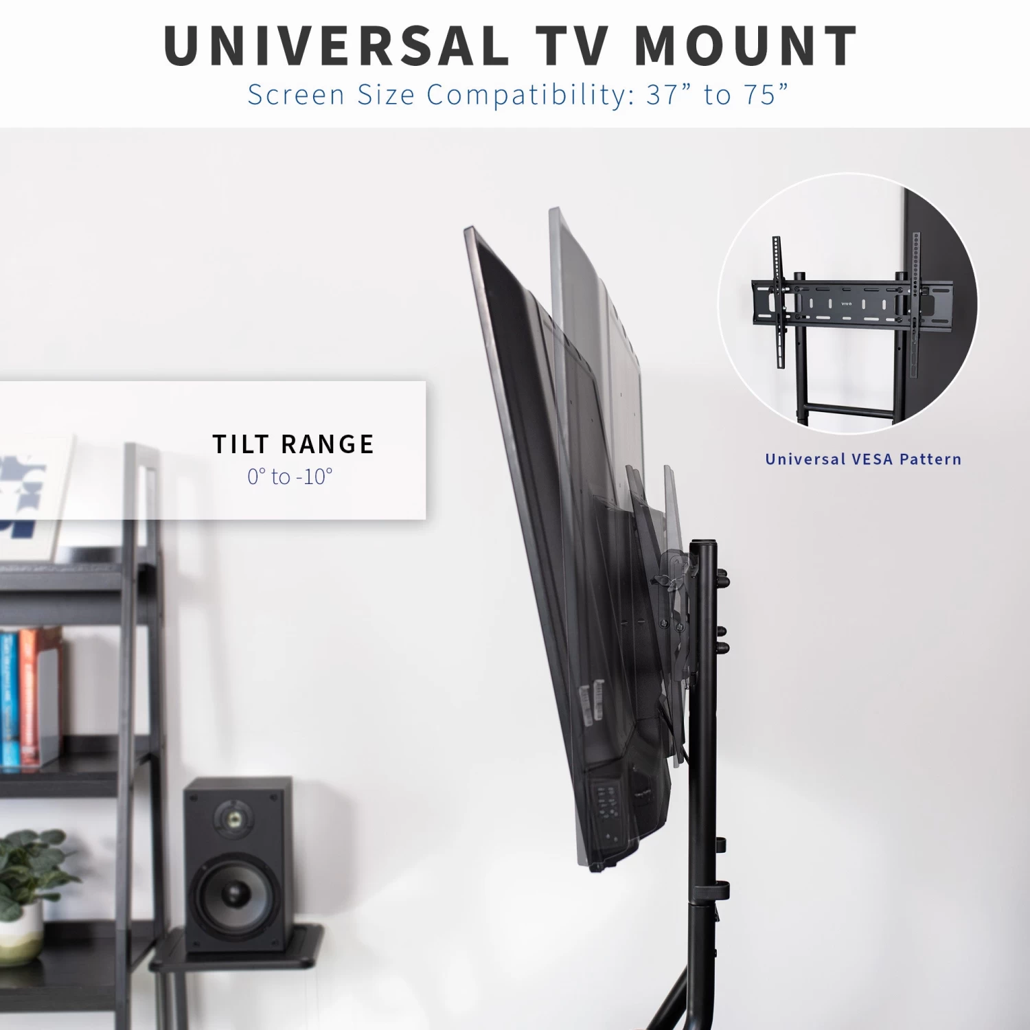 Black Corner TV Stand With Dark Walnut Shelves - Image 6