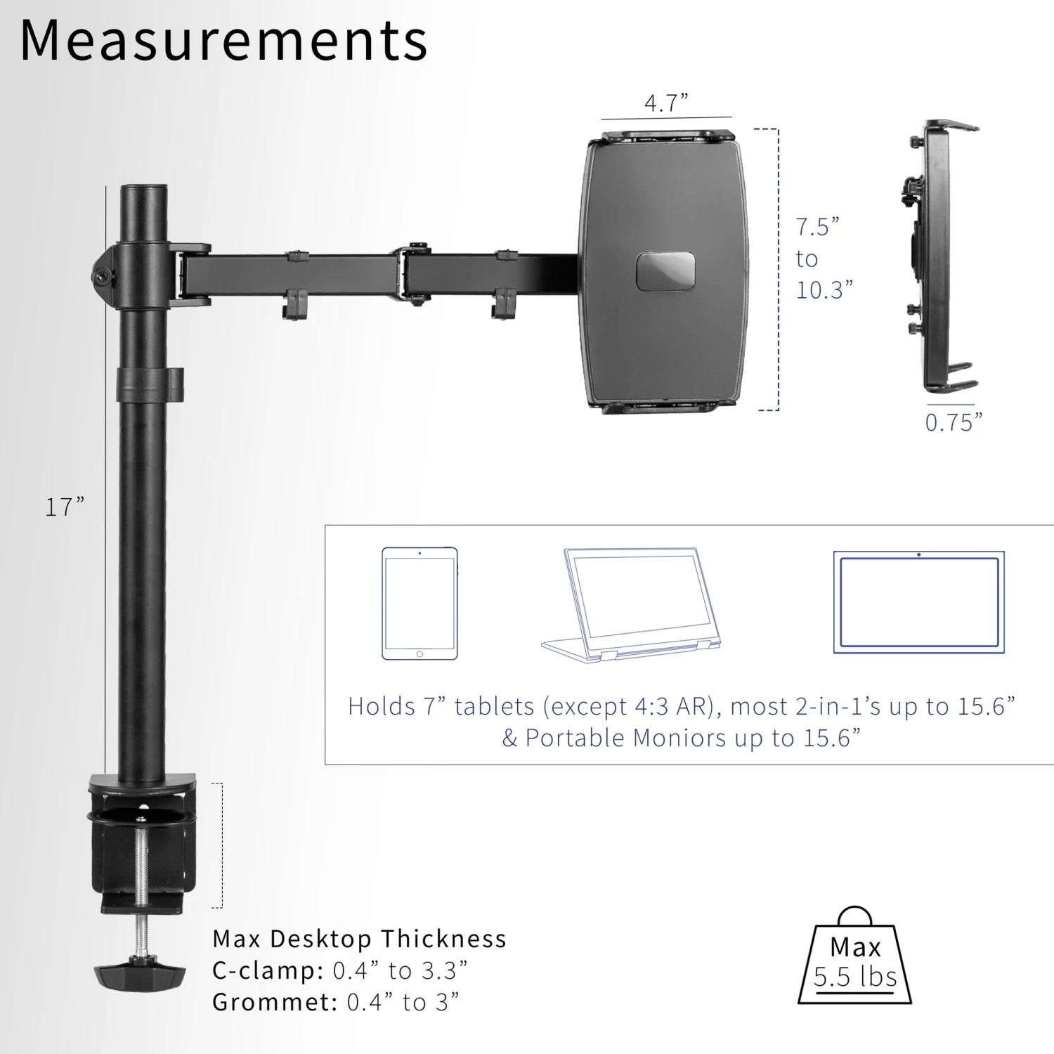 Tablet Holder And Desk Mount - Image 3