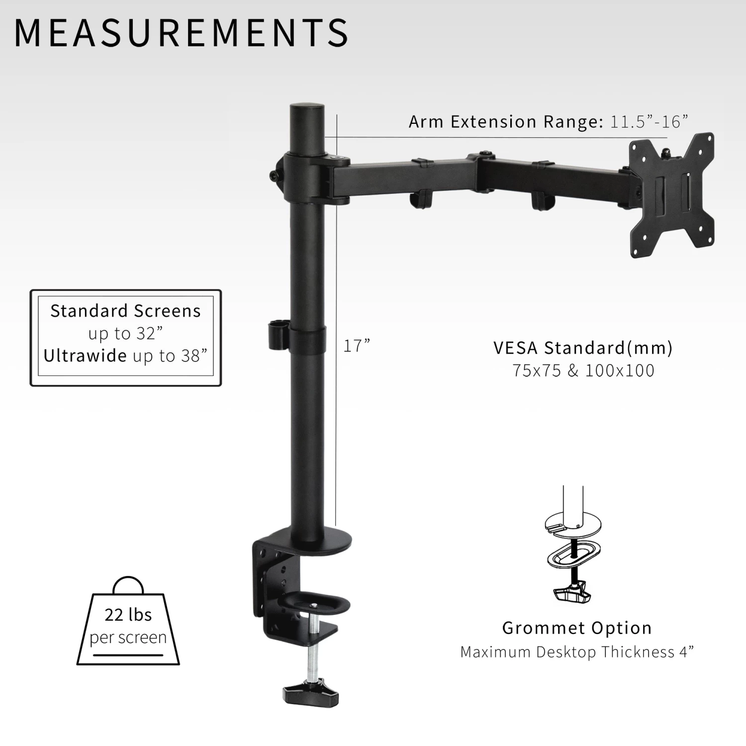 Single Monitor Desk Mount - Image 6