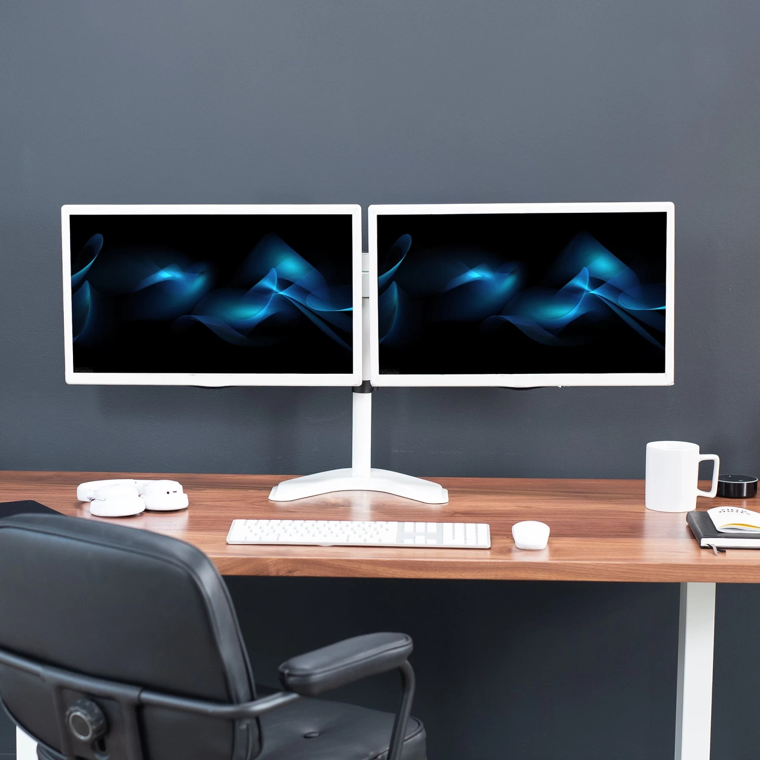 Dual Monitor Desk Stand For Up To 27" Screens - Image 11