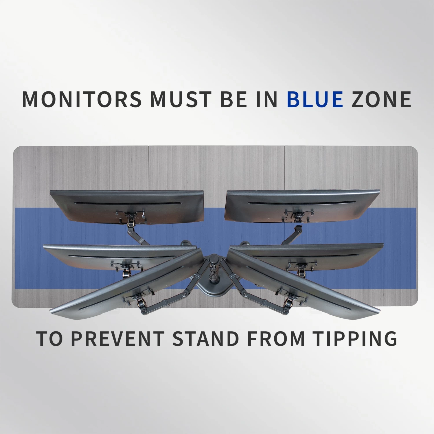 Dual Monitor Desk Stand For Up To 27" Screens - Image 4