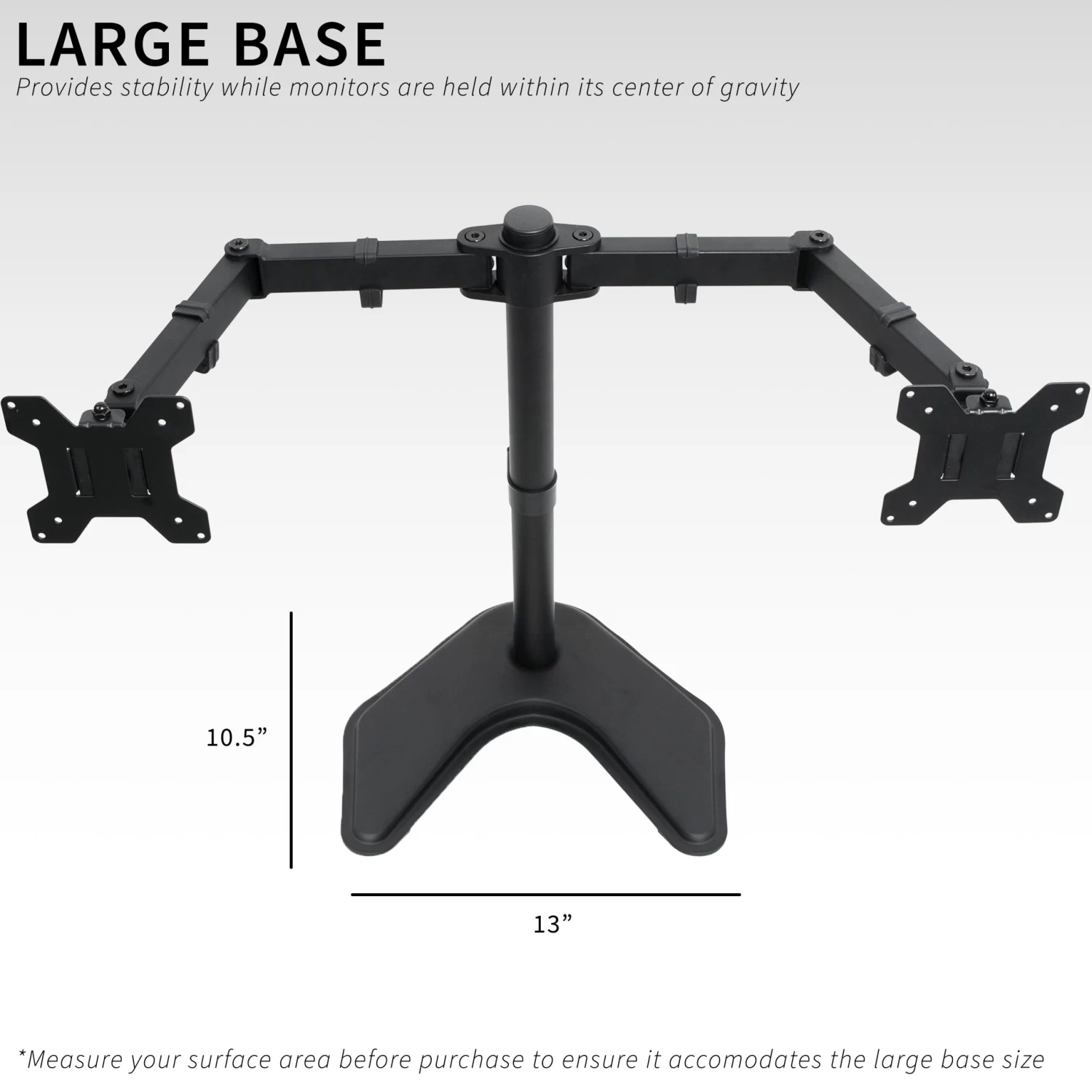 Dual Monitor Desk Stand For Up To 27" Screens - Image 7