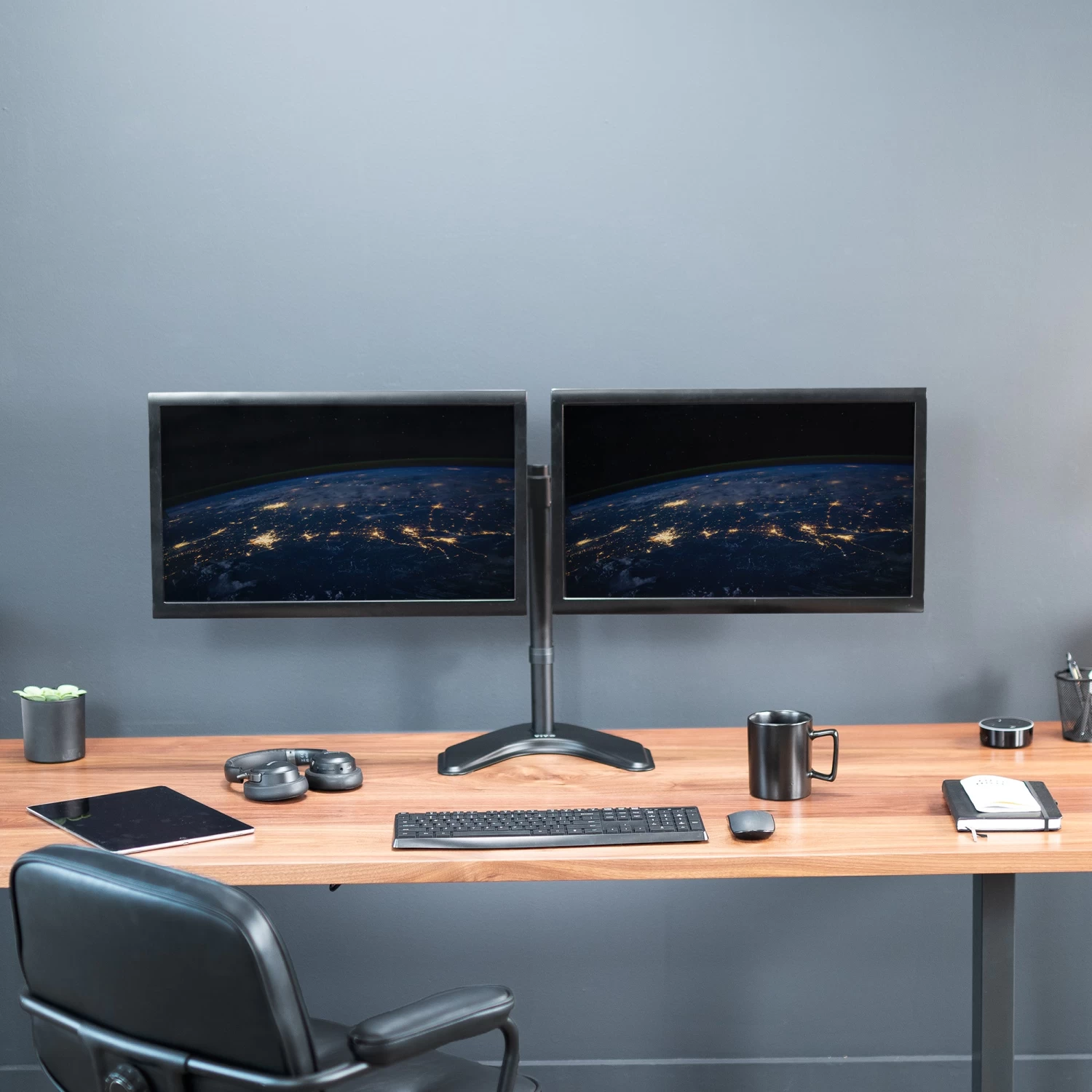 Dual Monitor Desk Stand For Up To 27" Screens - Image 9