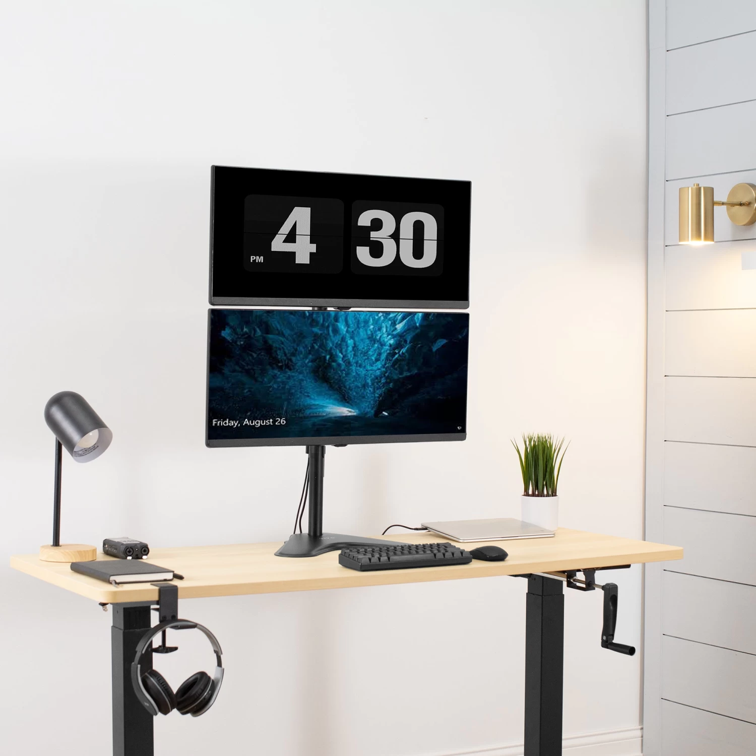 Dual Vertical Monitor Desk Stand - Image 2