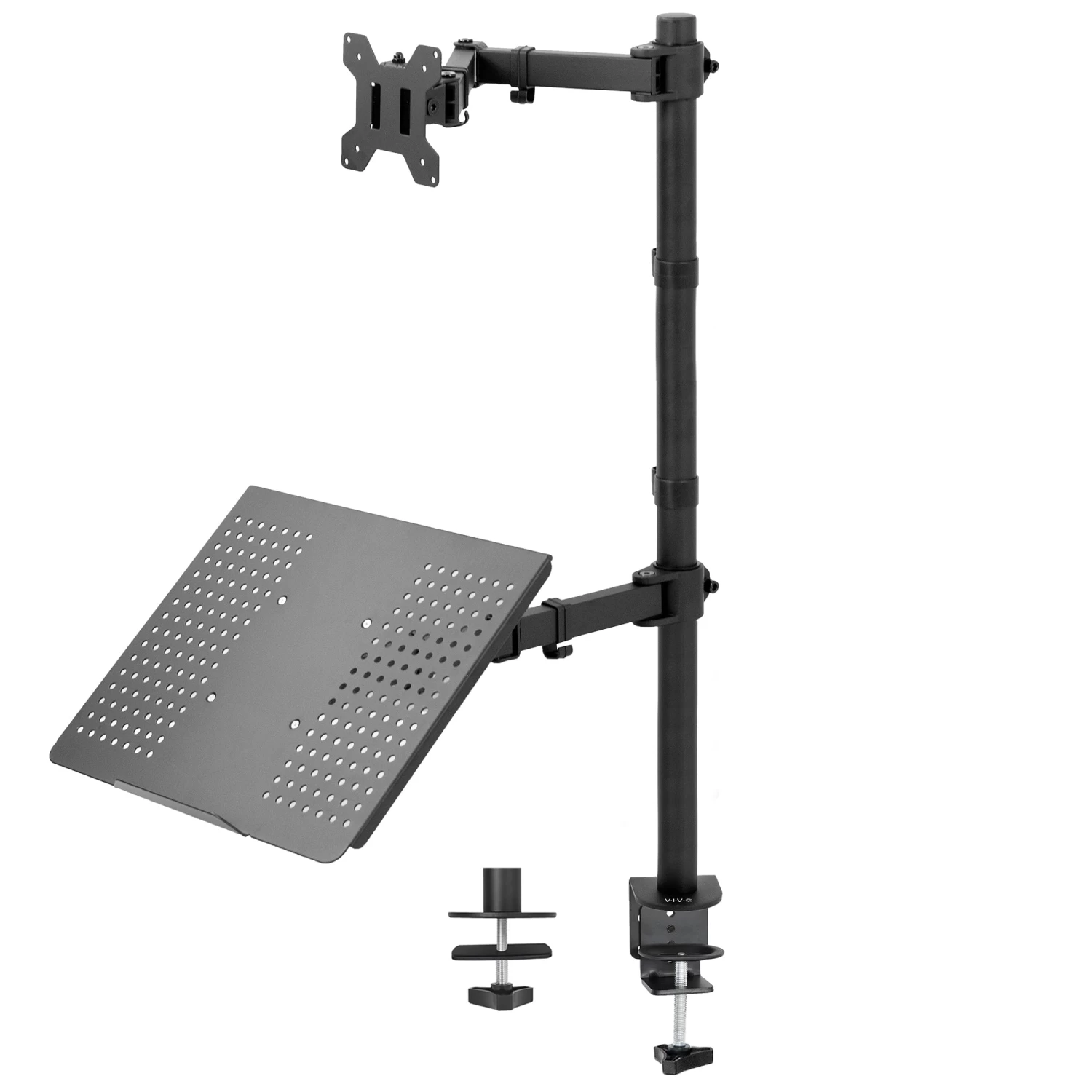 Single Monitor And Laptop Extra Tall Desk Mount