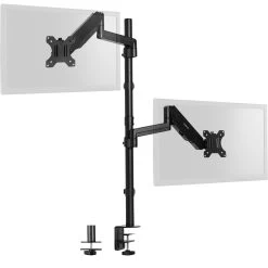 Pneumatic Arm Dual Monitor Extra Tall Desk Mount