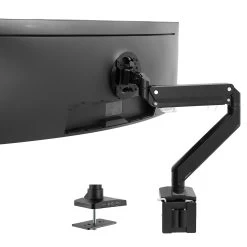 Pneumatic Arm Single Monitor Desk Mount With USB