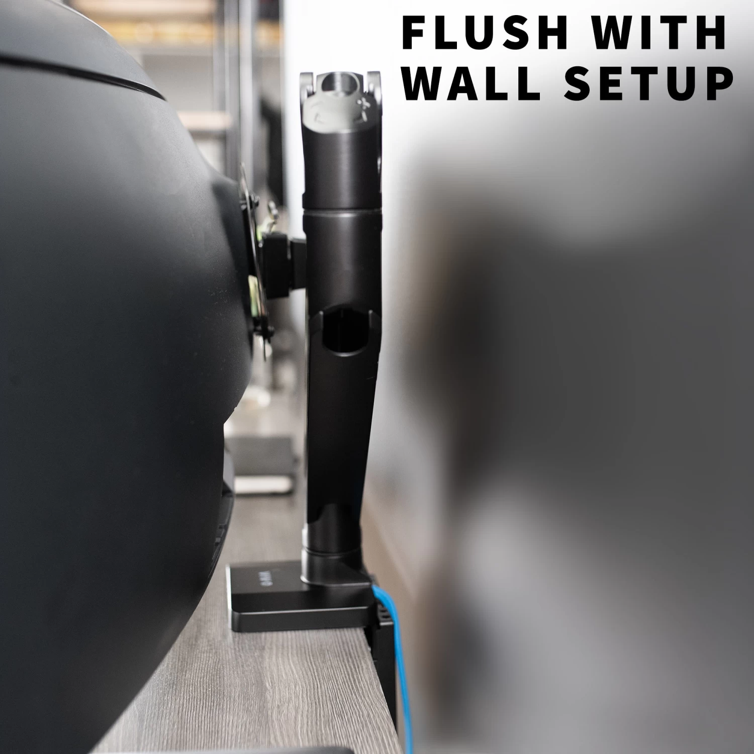 Pneumatic Arm Single Monitor Desk Mount With USB - Image 5