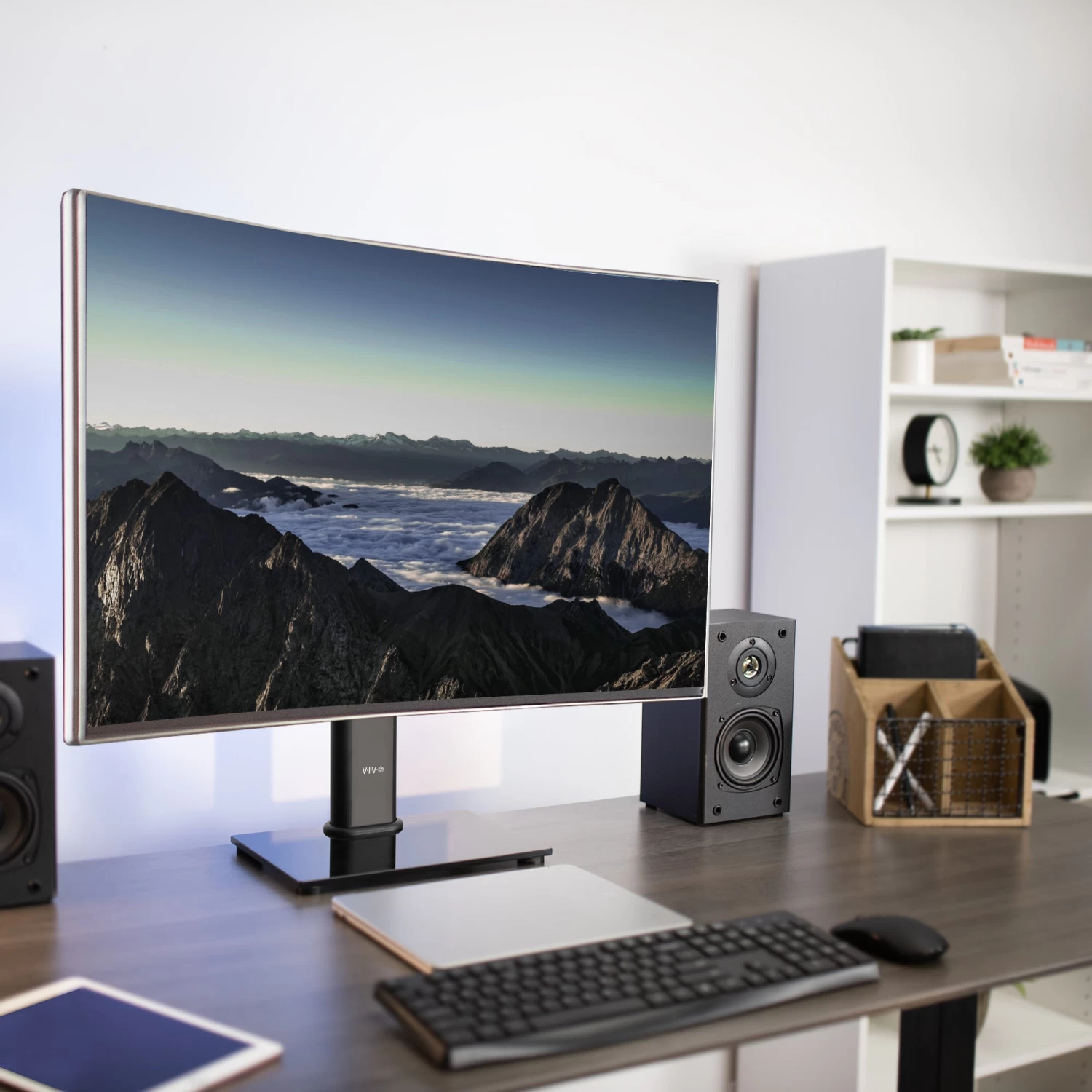 Single Ultrawide Monitor And TV Desk Stand - Image 2