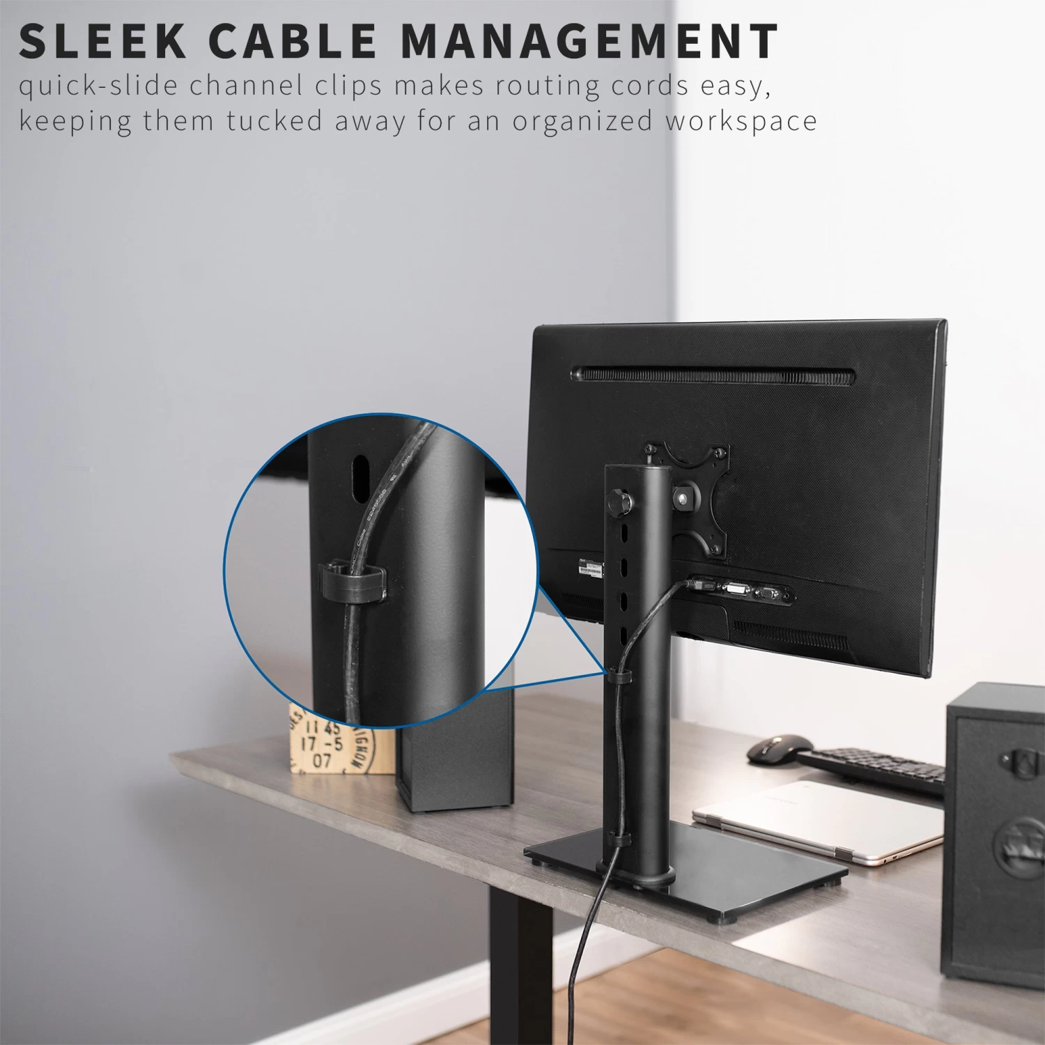 Single Ultrawide Monitor And TV Desk Stand - Image 5