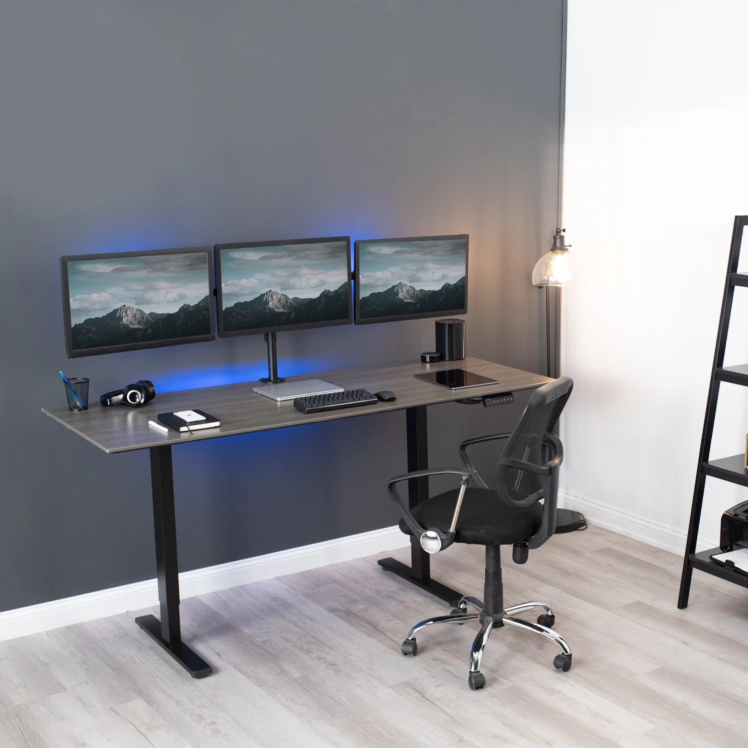 Flush To Wall Triple Monitor Desk Mount - Image 7
