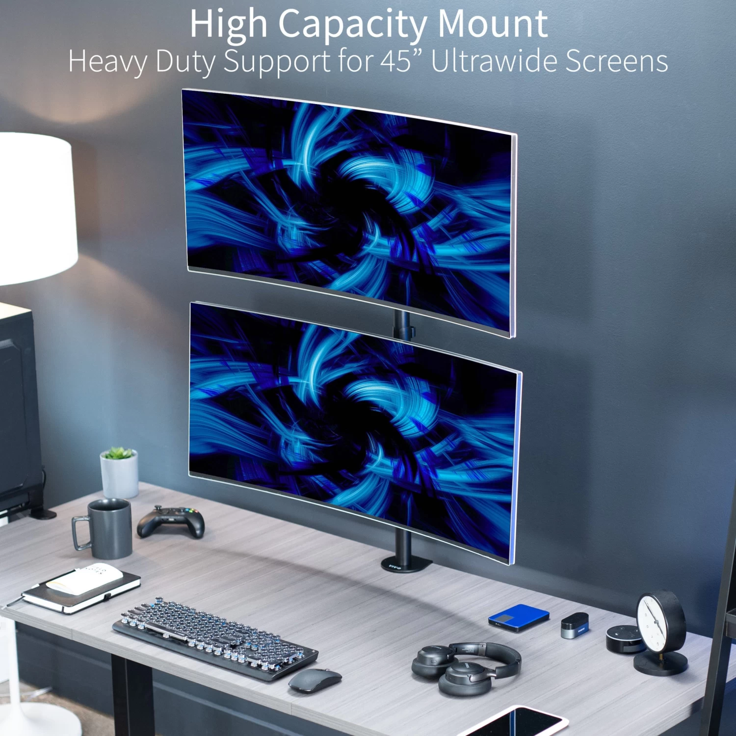 Dual Ultrawide Vertical Monitor Desk Mount - Image 3