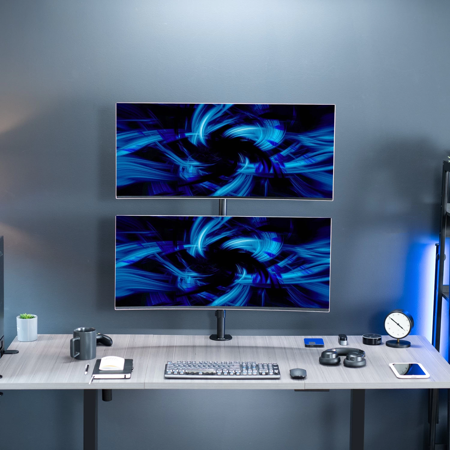 Dual Ultrawide Vertical Monitor Desk Mount - Image 9